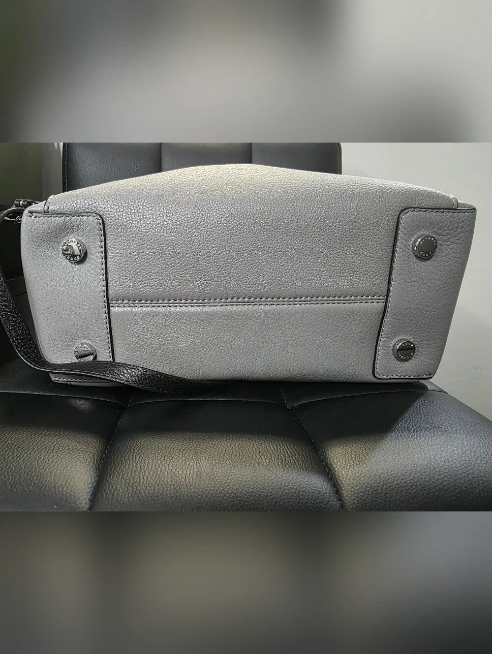 Michael Kors Riley Pebbled Leather Satchel Gray ** NEW!!! **